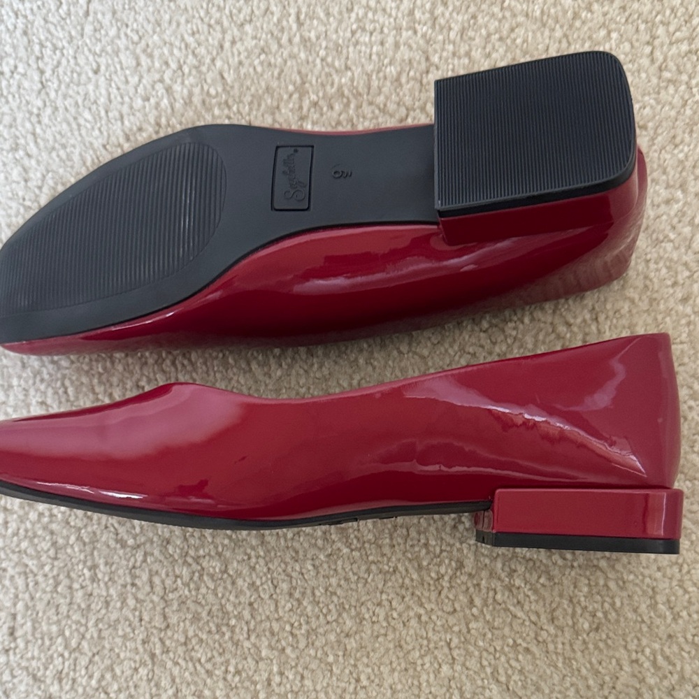 Red Patent Leather Flats - Picture 4 of 5